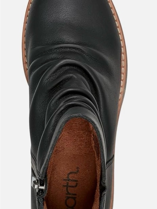 Earth Shoes - Earth Black Leather Waterproof Ankle Booties